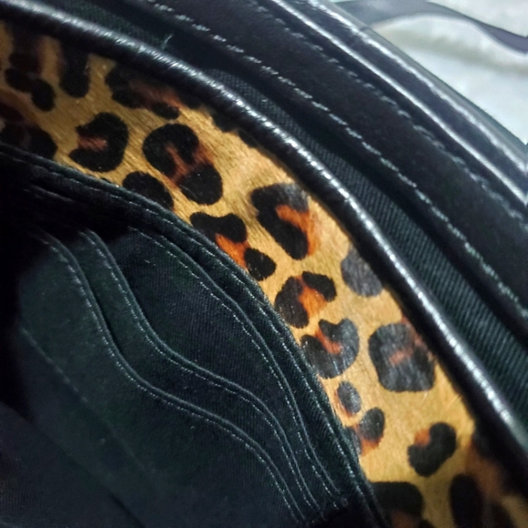 Fossil black leather leopard bag - Picture 8 of 14